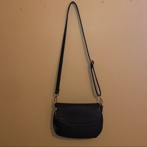 small black leather purse